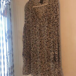 Catalina Gray Animal Print Top